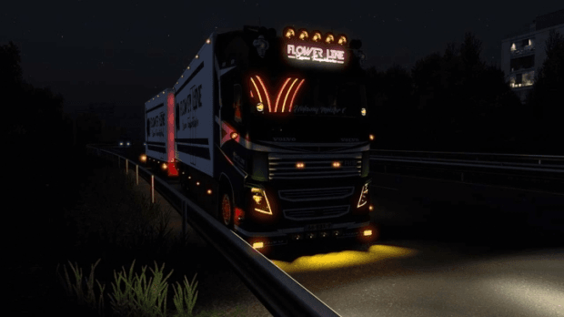 ETS2 - Volvo FH16 Tandem Flower Line V1.0 (1.49.x)