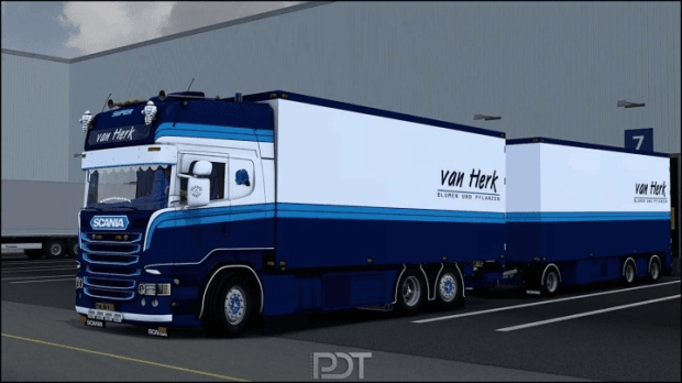 ETS2 - Scania R450 + Trailer Van Herk V13.0 (1.49.x)