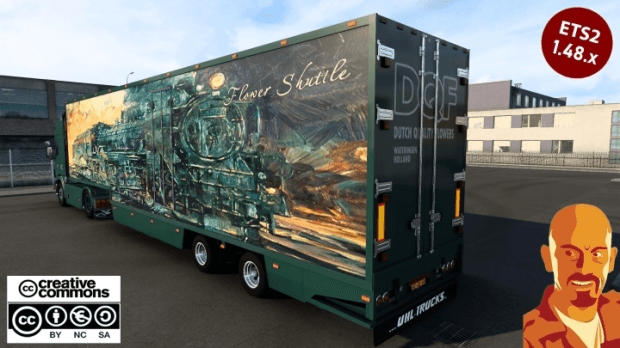 ETS2 - Scania DQF Flower Shuttle + Trailer (1.48.x)