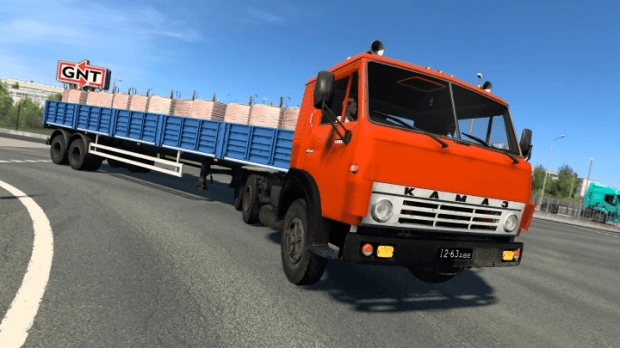 ETS2 - KamAZ 5410 Modified oq37 + Trailers (1.45.x)