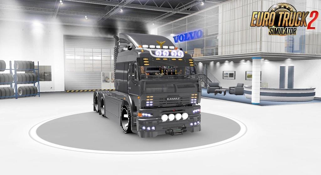 ETS2 - Kamaz 6460 Turbo Diesel V8 + Interior V1.7 (1.39.x) (1.39.x)