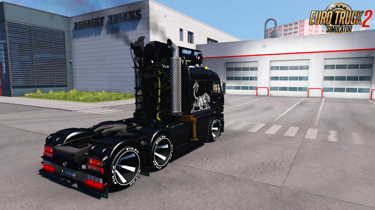 ETS2 - Kamaz 6460 Turbo Diesel V8 + Interior V1.7 (1.39.x) (1.39.x)