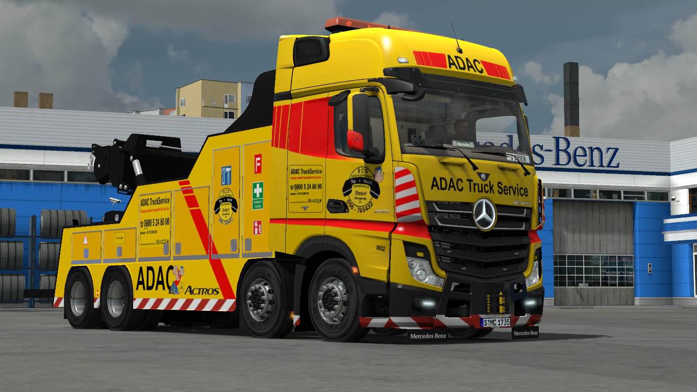 ETS2 - Mercedes Actros MP4 Crane Truck (1.35.x) (1.35.x)