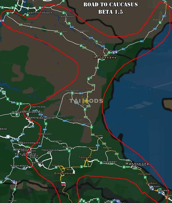 ETS2 - Road to Caucasus Map V1.8 (1.54.x) ETS2 - Road to Caucasus Map V1.8 (1.54.x)