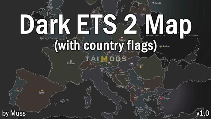 ETS2 - Dark Background Map V1.0 (1.54.x) ETS2 - Dark Background Map V1.0 (1.54.x)