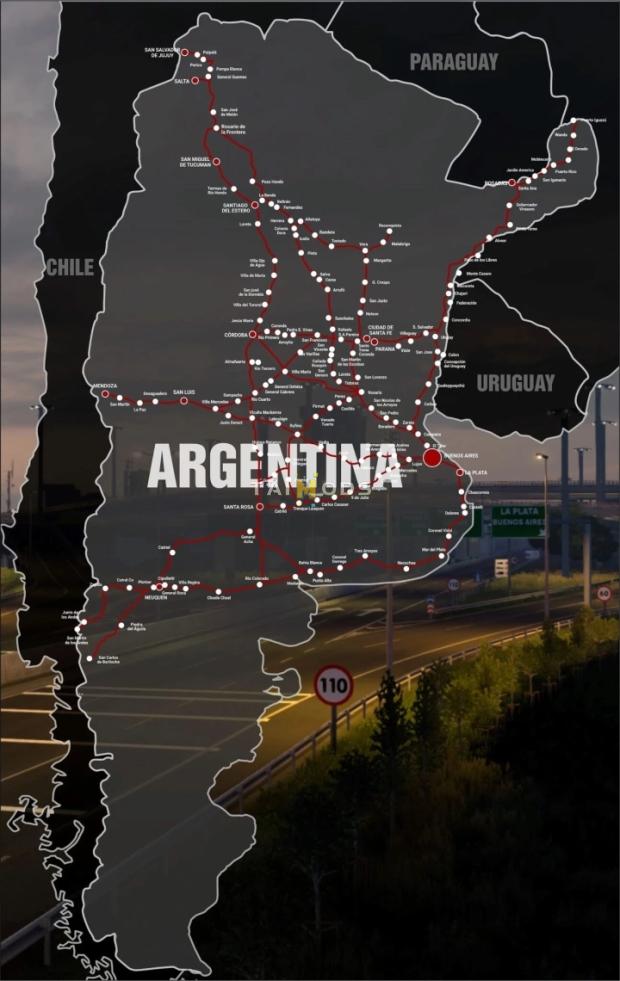 ETS2 - Mapa Ceibo (Argentina Map) V2.5 (1.49.x) ETS2 - Mapa Ceibo (Argentina Map) V2.5 (1.49.x)