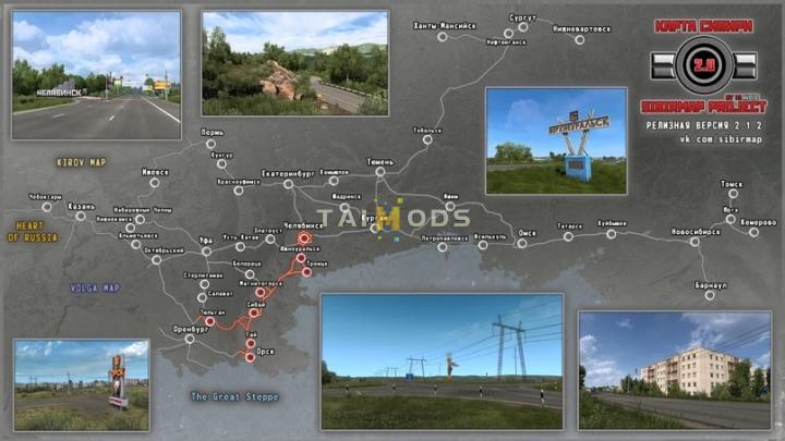 ETS2 - SibirMap V2.1.2 (1.41.x) (1.41.x) ETS2 - SibirMap V2.1.2 (1.41.x) (1.41.x)