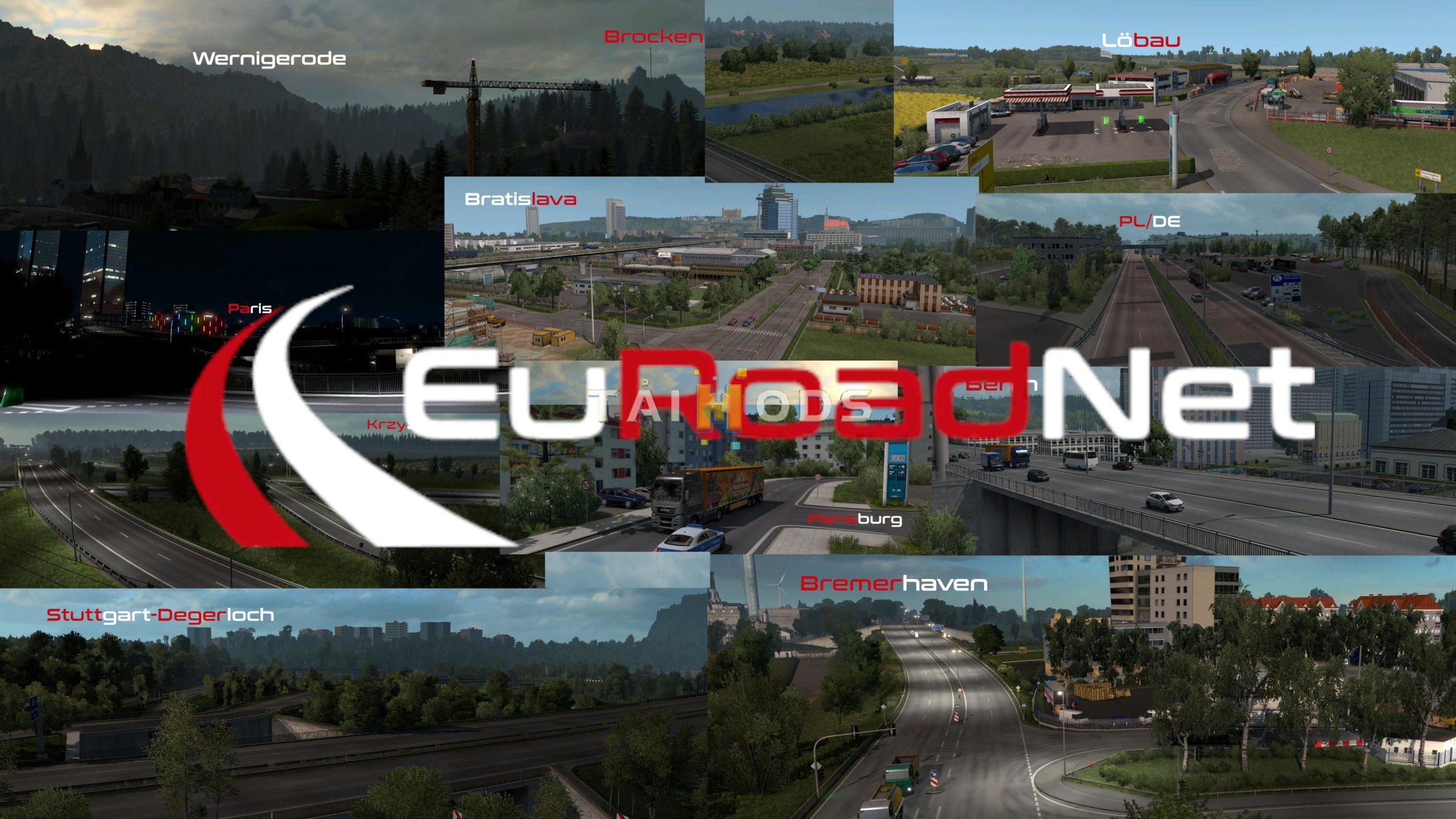 ETS2 - EuRoadNet Map V1 (1.38.x) (1.38.x)