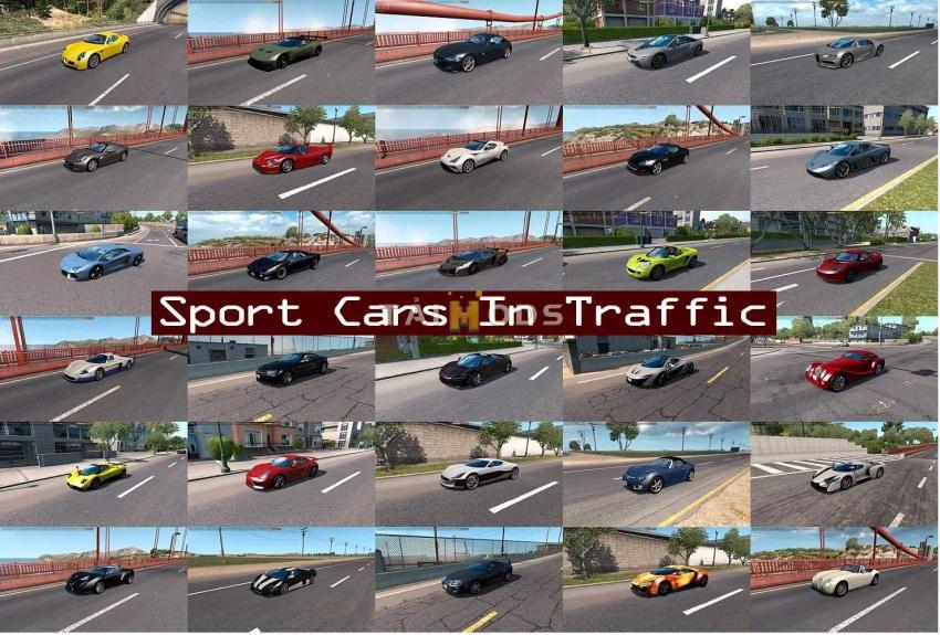 ATS - Sport Cars Traffic Pack V12.7.10 (1.57.x) ATS - Sport Cars Traffic Pack V12.7.10 (1.57.x)