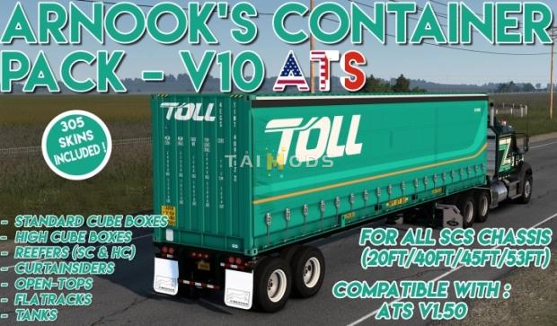 ATS - Arnooks Container Pack V10 (1.50.x) ATS - Arnooks Container Pack V10 (1.50.x)