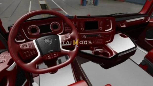 ETS2 - Scania S & R Bordeaux - White Interior (1.43.x) (1.43.x)
