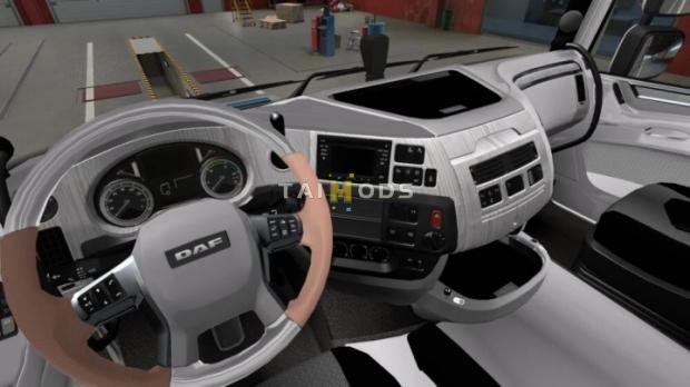 ETS2 - DAF XF E6 Black - White Interior (1.43.x) (1.43.x)