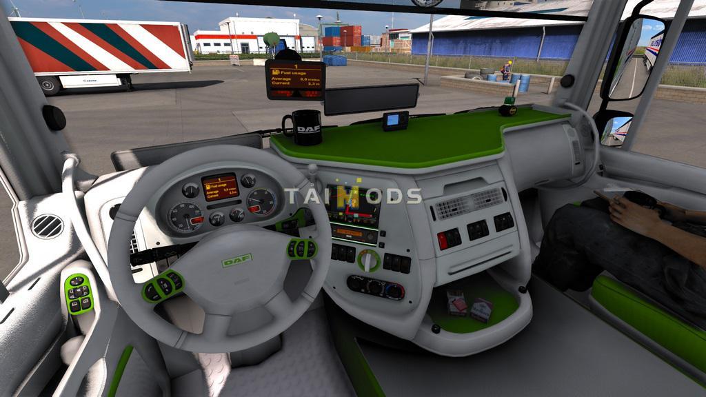 ETS2 - Daf 105 XF Green/White Interior (1.40.x) (1.40.x)