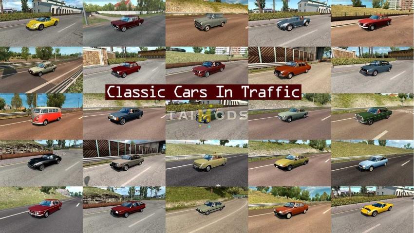 ETS2 – Classic Cars Traffic Pack V11.6.11 (1.57.x)
