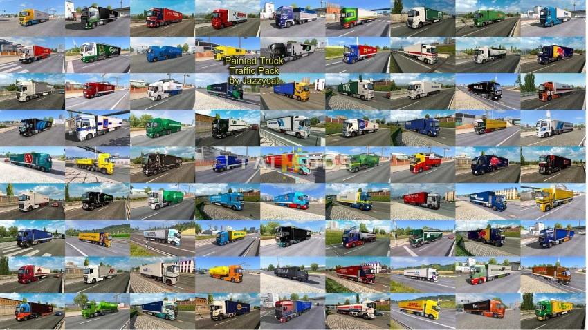 ETS2 - Painted Truck Traffic Pack V18.7.10 (1.57.x) ETS2 - Painted Truck Traffic Pack V18.7.10 (1.57.x)