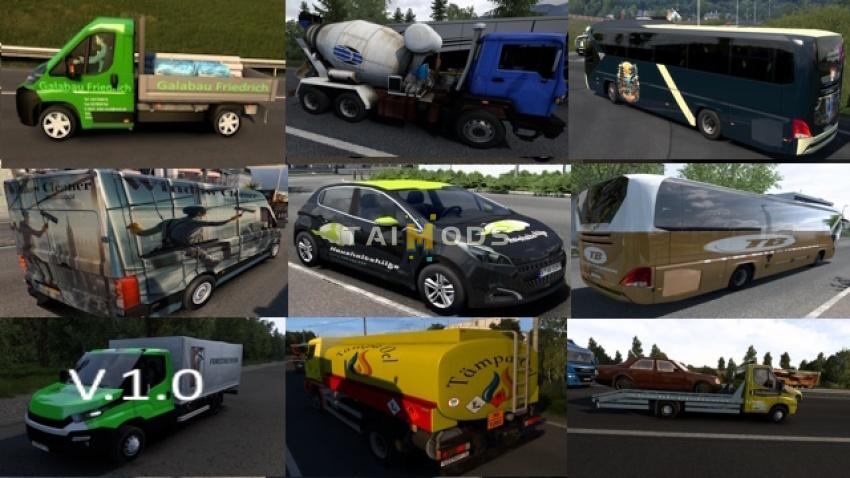 ETS2 – 250 AI Traffic Vehicle Paint-Job Pack V1.0 (1.56.x)