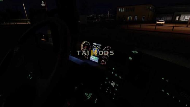 ETS2 - Dashboard Lights & Blue and White Interior Light V1.0 (1.56.x)