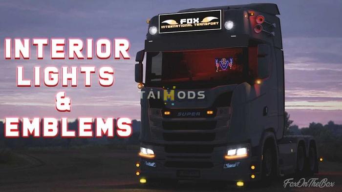 ETS2 - Interior Light & Emblems V25.02 (1.53.x) ETS2 - Interior Light & Emblems V25.02 (1.53.x)
