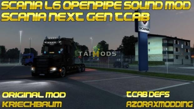 ETS2 – Scania NG Tcab SCS Base L6 Openpipe Kriechbaum Adaptation (1.46.x)