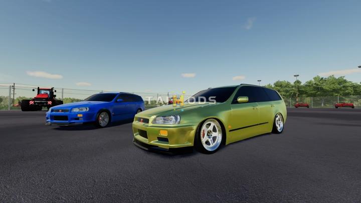 FS19 - Nissan Stagea with R34 Conversion V1.0 (1.7) FS19 - Nissan Stagea with R34 Conversion V1.0 (1.7)