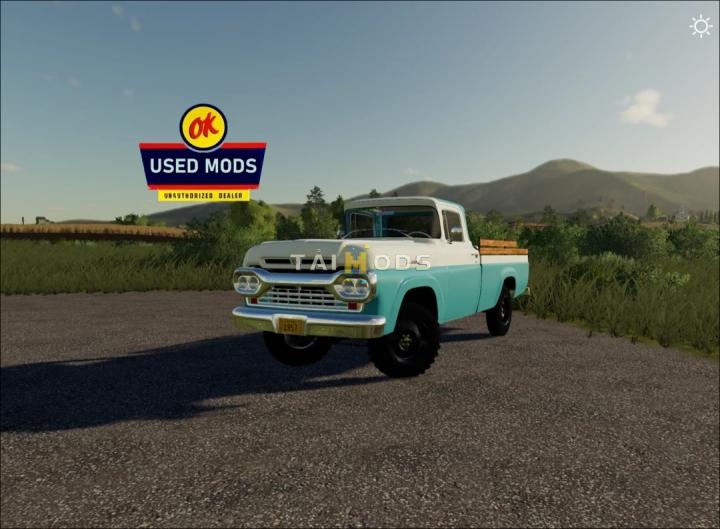 FS19 - 1960 Ford F100 4x4 V1.0 (1.7) FS19 - 1960 Ford F100 4x4 V1.0 (1.7)