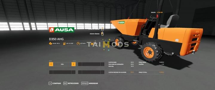 FS19 - Ausa D350AHG V0.1 (1.7)
