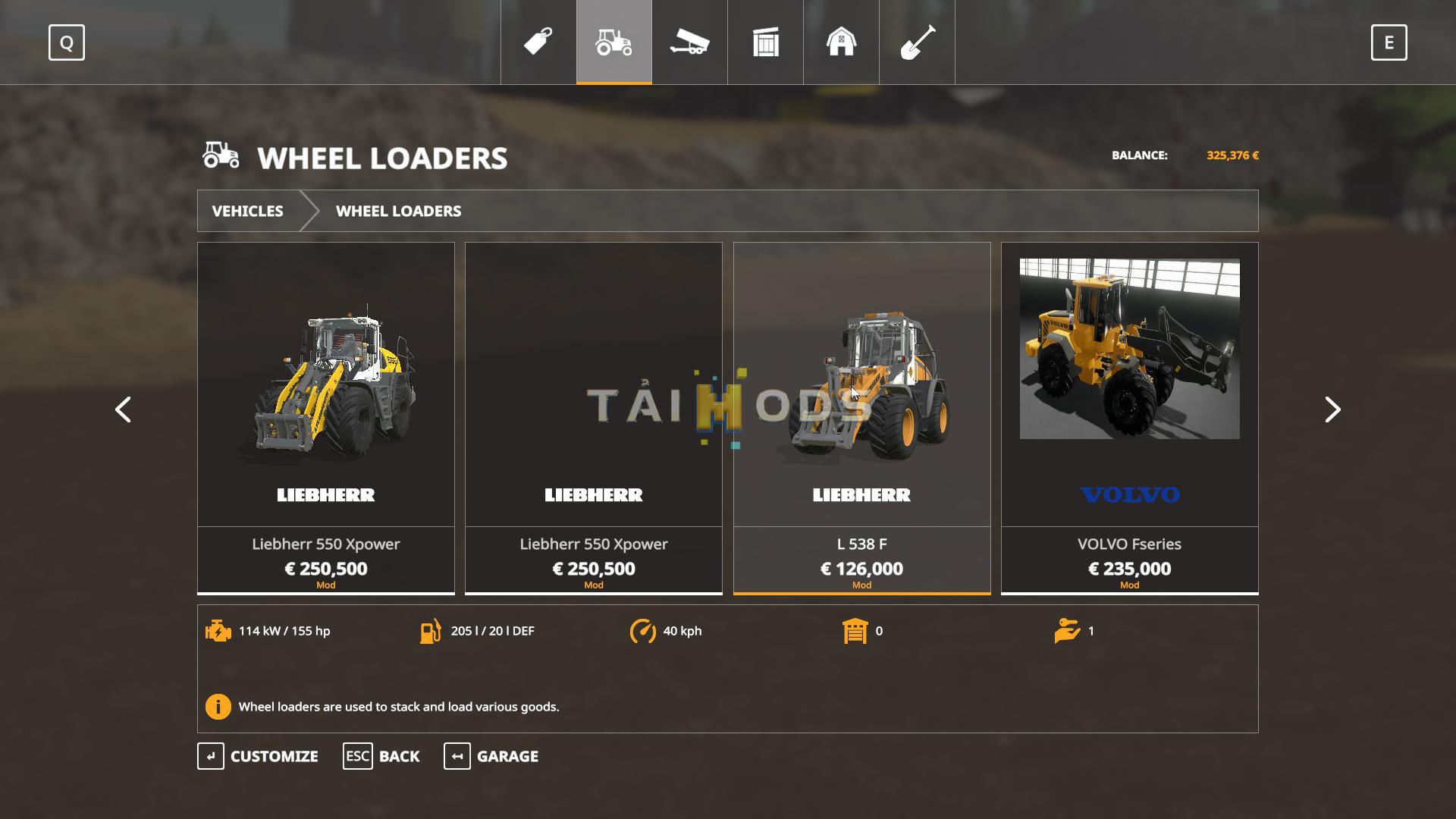FS19 - Liebherr L-538 Forestrier V2.0 (1.6) FS19 - Liebherr L-538 Forestrier V2.0 (1.6)