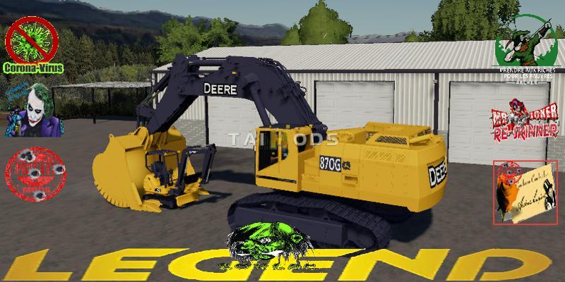 FS19 - Deere Big Excavator 870G V1.5 (1.6) FS19 - Deere Big Excavator 870G V1.5 (1.6)