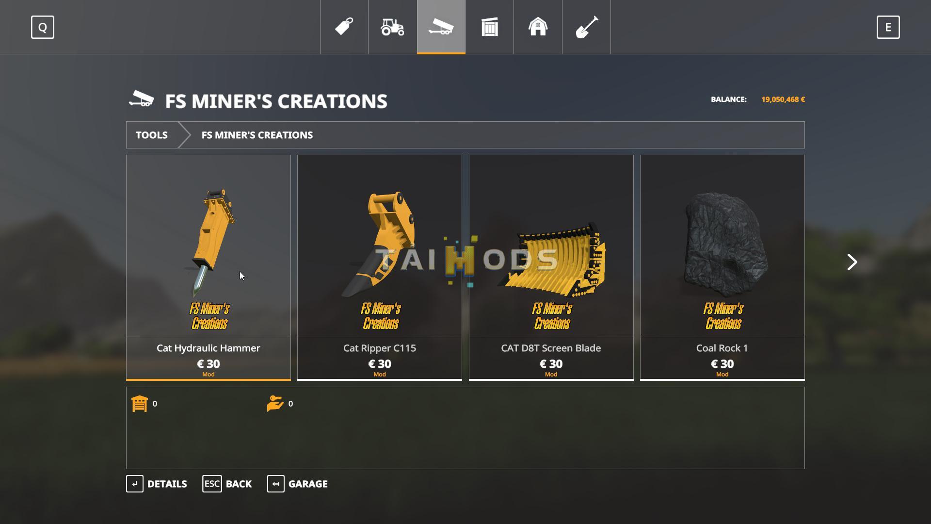 FS19 - Hydraulic Hammer For Cat 325D-L V0.5 (1.6) FS19 - Hydraulic Hammer For Cat 325D-L V0.5 (1.6)