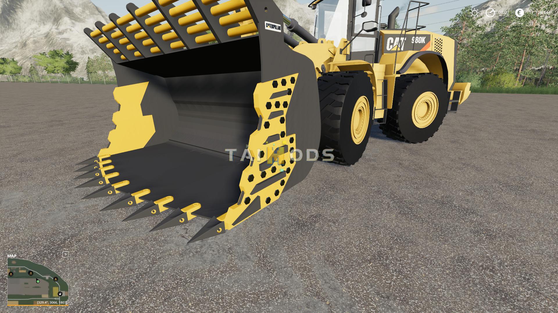 FS19 - Mining Bucket For 980K Cat Loader V1.0 (1.5) FS19 - Mining Bucket For 980K Cat Loader V1.0 (1.5)