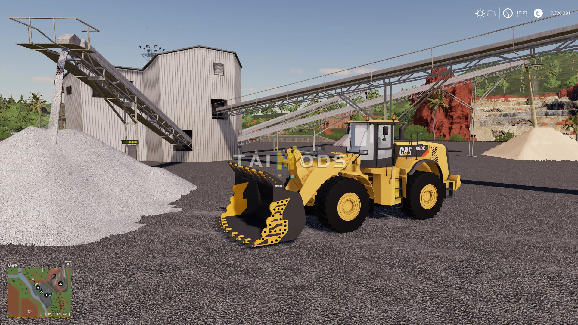 FS19 - Mining Bucket For 980K Cat Loader V1.0 (1.5) FS19 - Mining Bucket For 980K Cat Loader V1.0 (1.5)