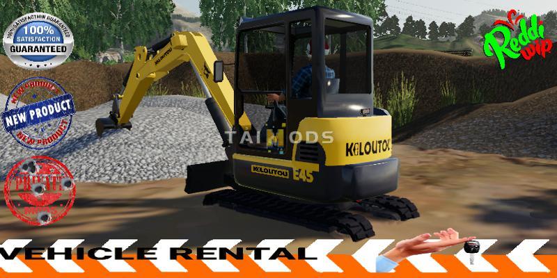 FS19 - Mini Excavator Kiloutou V1.5 (1.5) FS19 - Mini Excavator Kiloutou V1.5 (1.5)