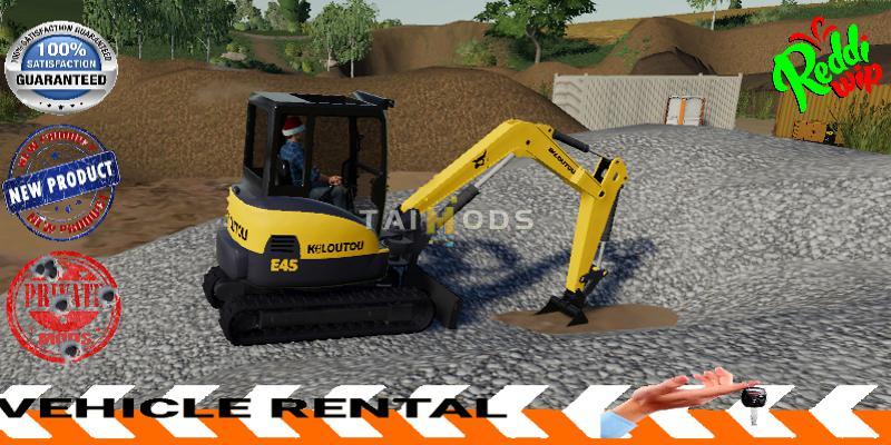 FS19 - Mini Excavator Kiloutou V1.5 (1.5) FS19 - Mini Excavator Kiloutou V1.5 (1.5)
