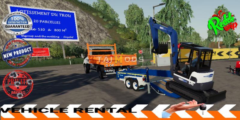 FS19 - Mini Excavator Bleu Blanc V1.5 (1.5) FS19 - Mini Excavator Bleu Blanc V1.5 (1.5)