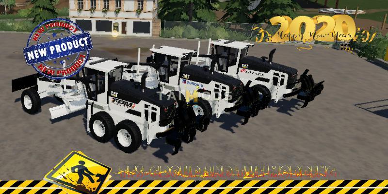 FS19 - Grader Cat M140 AWD V1.5 (1.5) FS19 - Grader Cat M140 AWD V1.5 (1.5)
