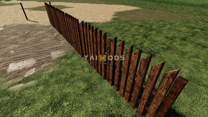 FS19 - Wooden Fence V1.1 (1.7) FS19 - Wooden Fence V1.1 (1.7)