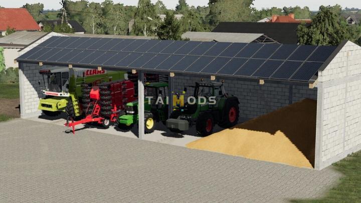 FS19 - Hall With Solar Panels V1.0 (1.7) FS19 - Hall With Solar Panels V1.0 (1.7)
