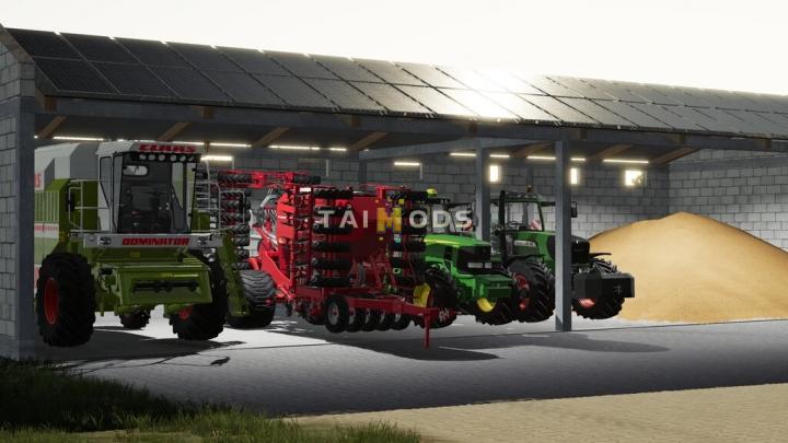 FS19 - Hall With Solar Panels V1.0 (1.7) FS19 - Hall With Solar Panels V1.0 (1.7)