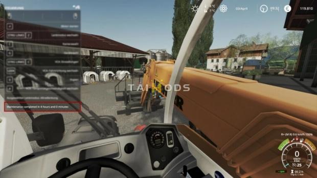 FS19 - Vehicle Maintenance V1.0.0.8 (1.7) FS19 - Vehicle Maintenance V1.0.0.8 (1.7)