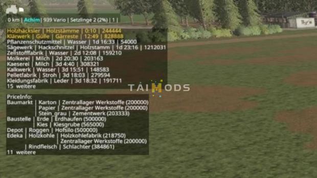 FS19 - Productions Info Hud V1.0.2.1 (1.7) FS19 - Productions Info Hud V1.0.2.1 (1.7)