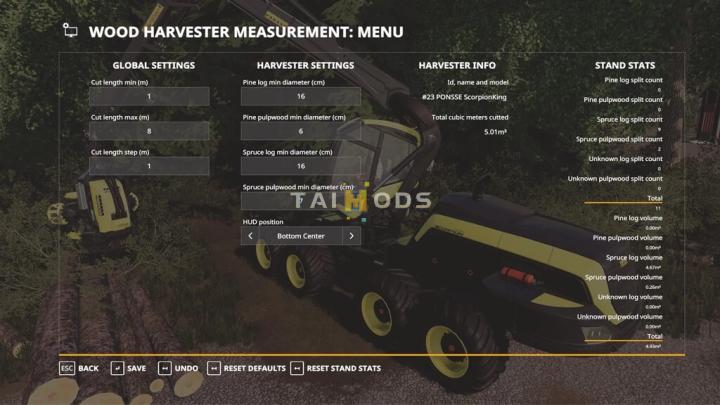 FS19 - Wood Harvester Measurement V1.0.0.1 (1.7) FS19 - Wood Harvester Measurement V1.0.0.1 (1.7)