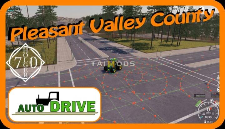 FS19 - AutoDive Pleasant Valley County Route Network V1.0.0.8 (1.7) FS19 - AutoDive Pleasant Valley County Route Network V1.0.0.8 (1.7)