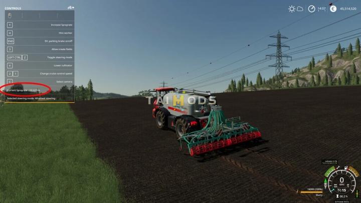 FS19 - Variable Spray Usage V1.0.0.2 (1.7) FS19 - Variable Spray Usage V1.0.0.2 (1.7)