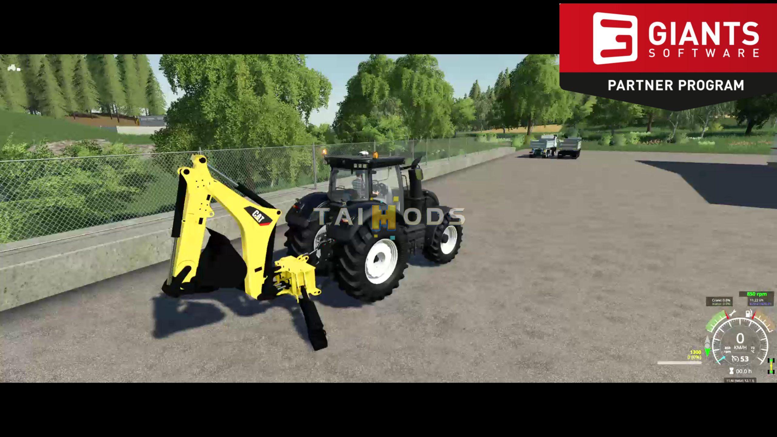 FS19 - CAT Backhoe for Tractors V1.0 (1.7) FS19 - CAT Backhoe for Tractors V1.0 (1.7)