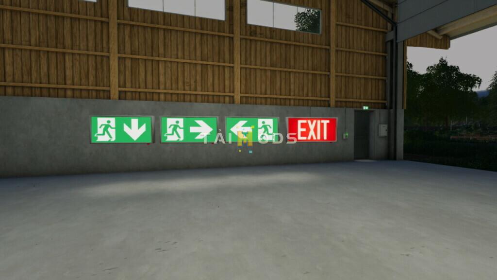 FS19 - Exit Sign (Prefab) V1.0 (1.7) FS19 - Exit Sign (Prefab) V1.0 (1.7)
