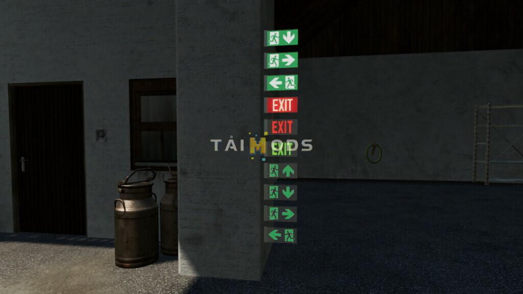 FS19 - Exit Sign (Prefab) V1.0 (1.7) FS19 - Exit Sign (Prefab) V1.0 (1.7)