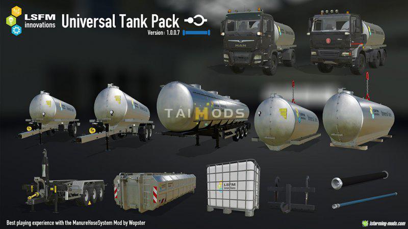 FS19 - LSFM Universal Tank Pack V1.2 (1.7) FS19 - LSFM Universal Tank Pack V1.2 (1.7)