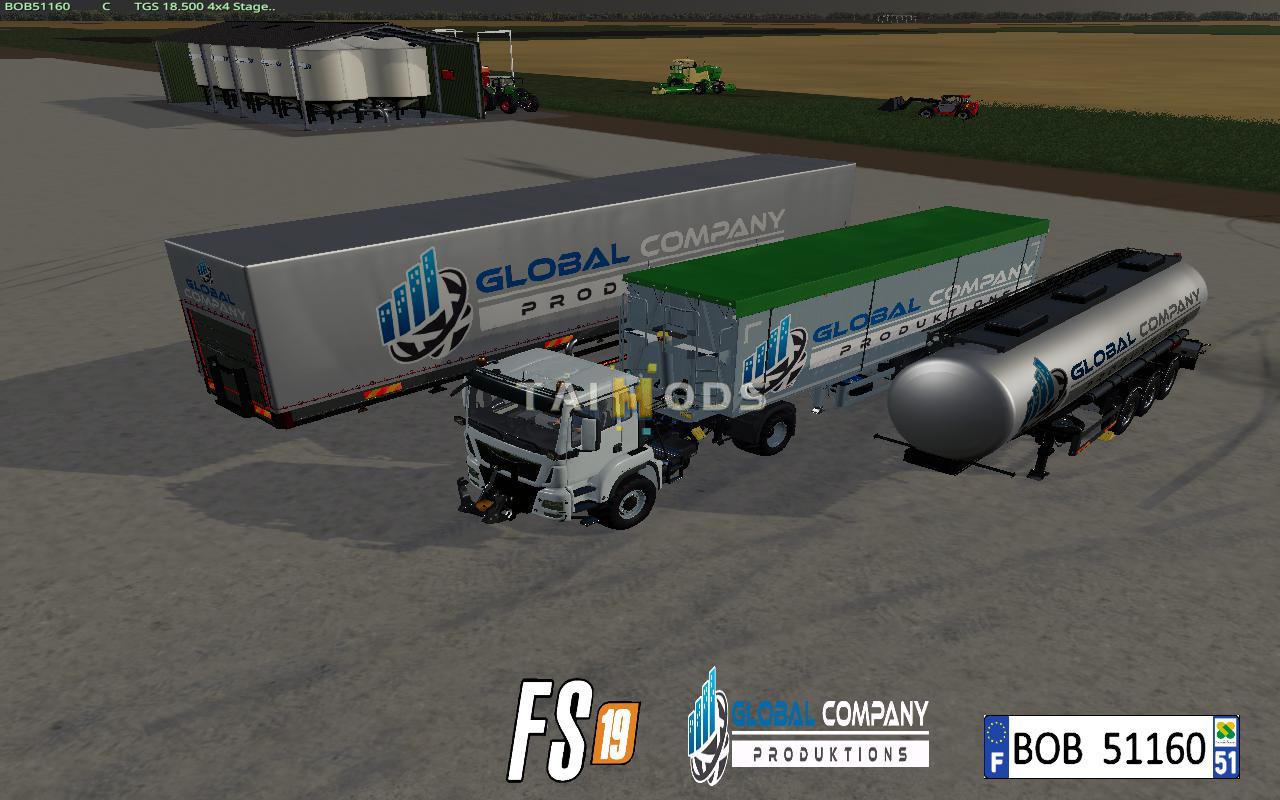FS19 - Global Company Productions Trailers Pack V2 (1.6) FS19 - Global Company Productions Trailers Pack V2 (1.6)
