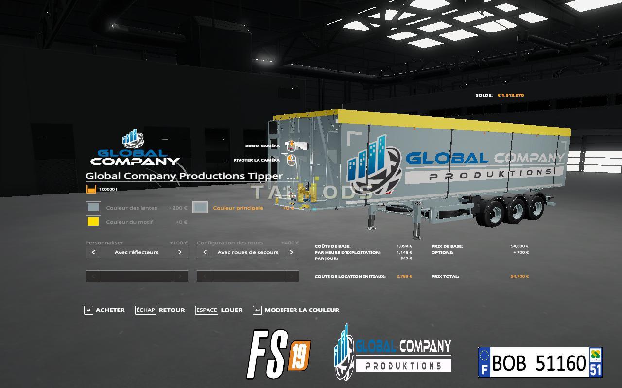 FS19 - Global Company Productions Trailers Pack V2 (1.6) FS19 - Global Company Productions Trailers Pack V2 (1.6)