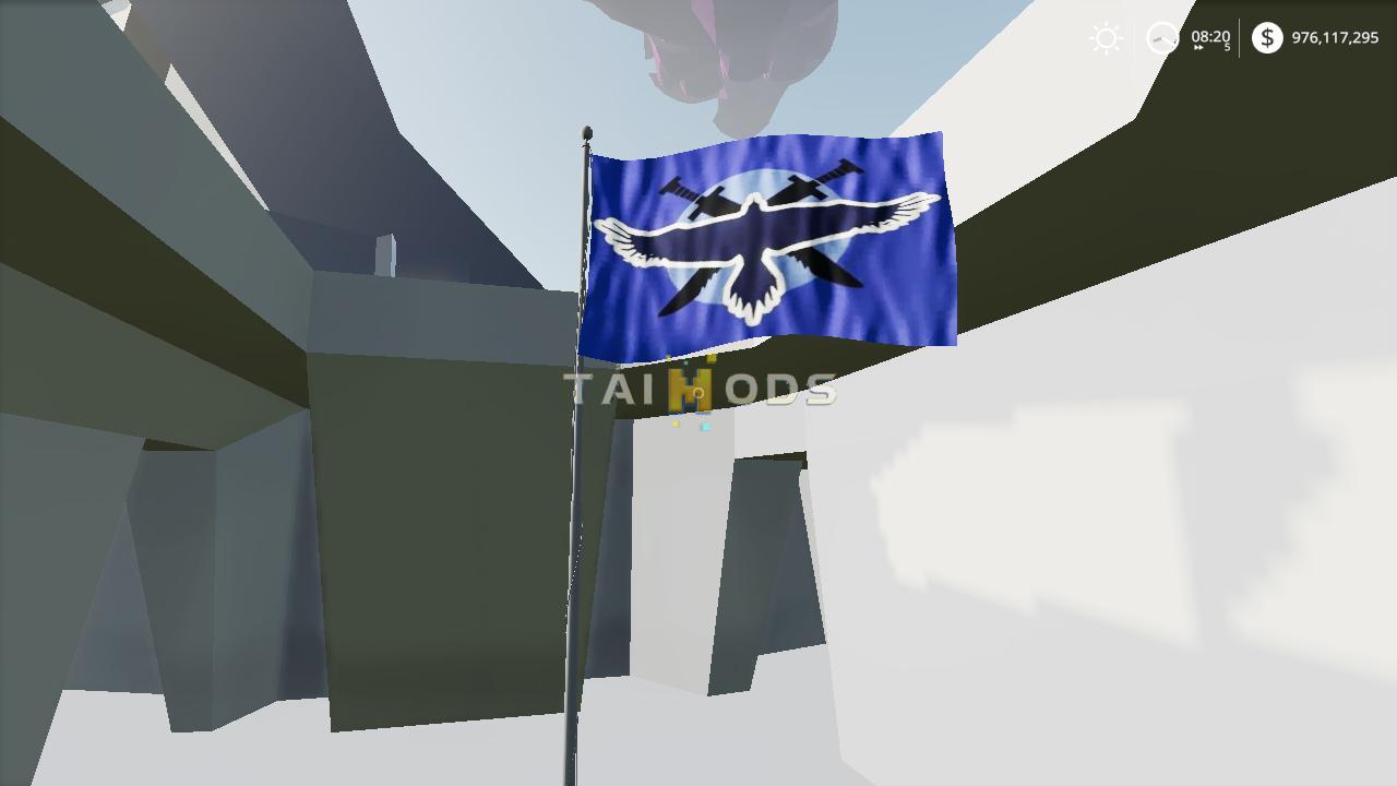FS19 - Red VS Blue Team Flags V1 (1.6) FS19 - Red VS Blue Team Flags V1 (1.6)
